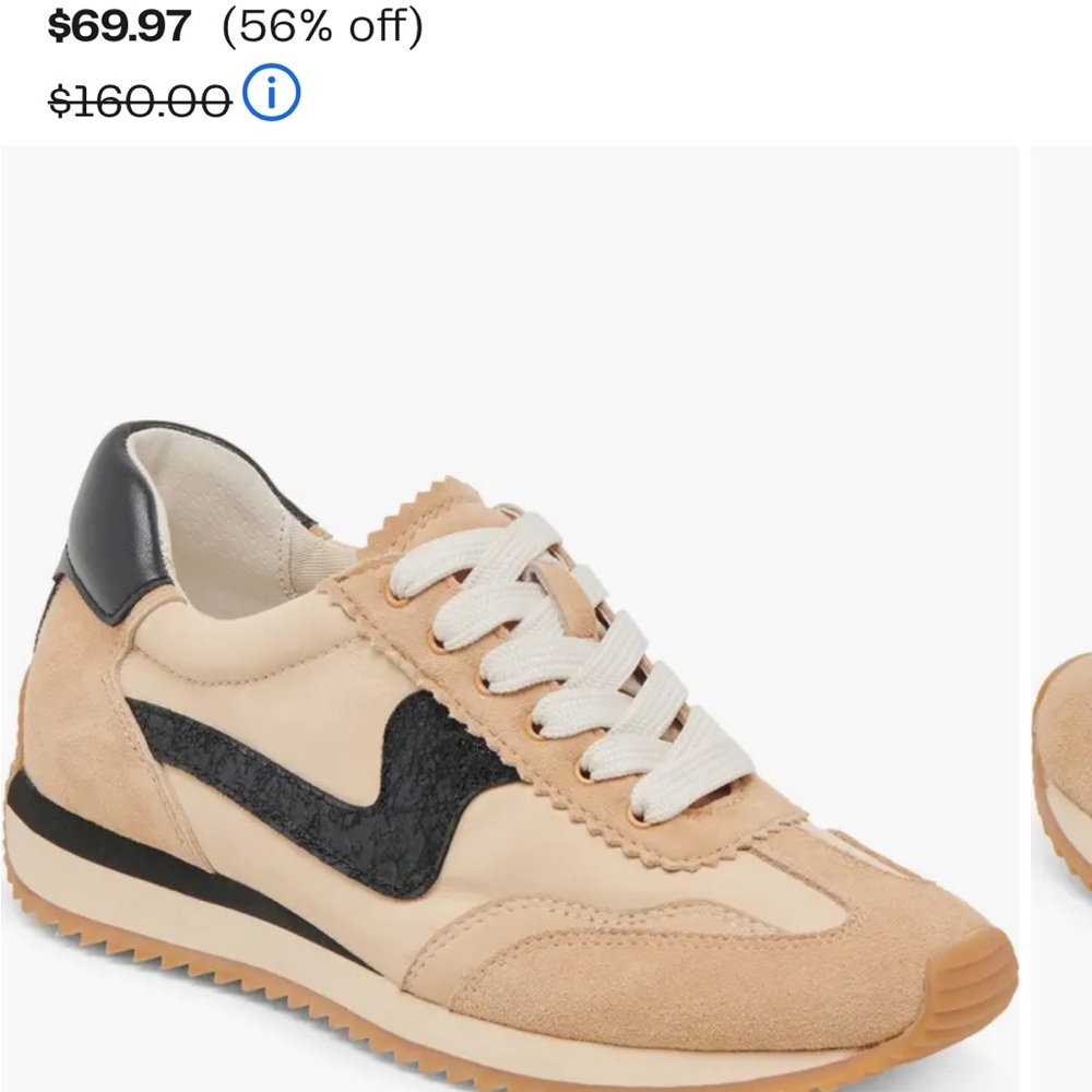 Dolce Vita Tan and Black Sneakers